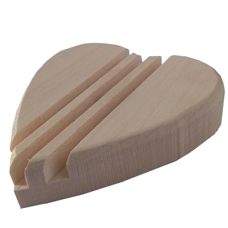Porte savon en bois en forme de coeur