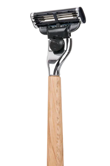 Rasoir Caliquo, manche en bois, lames remplaçables