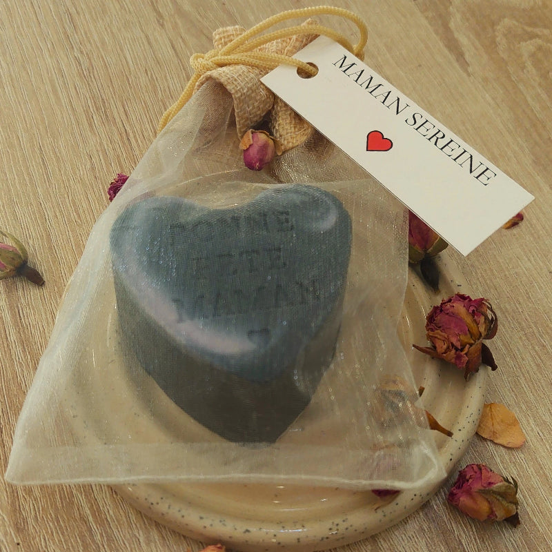 Savon coeur emballé