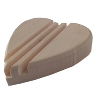 Porte savon en bois en forme de coeur