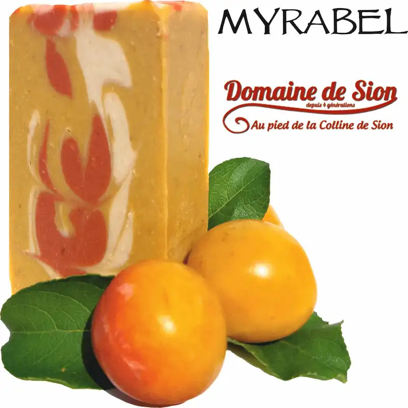 Savon artisanal parfumé à la mirabelle de lorraine, huile de mirabelle et fruit frais. Un bonheur olfactif!