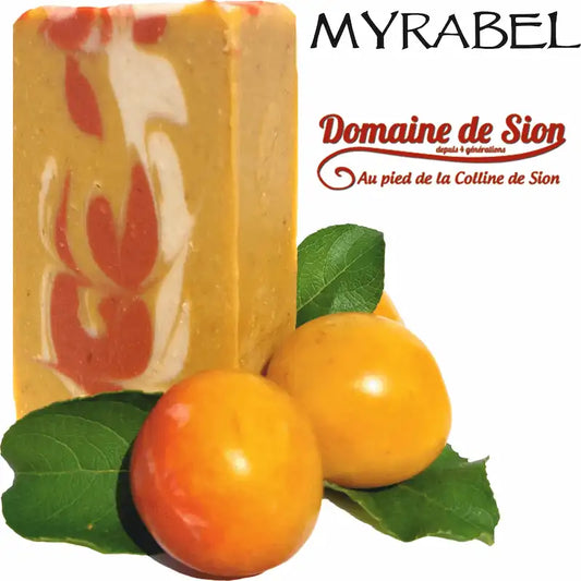 Savon artisanal parfumé à la mirabelle de lorraine, huile de mirabelle et fruit frais. Un bonheur olfactif!
