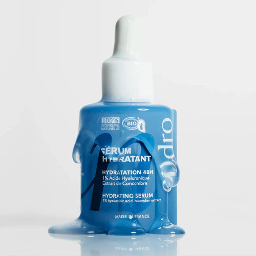 Bouteille du sérum hydratant endro et sa texture gel