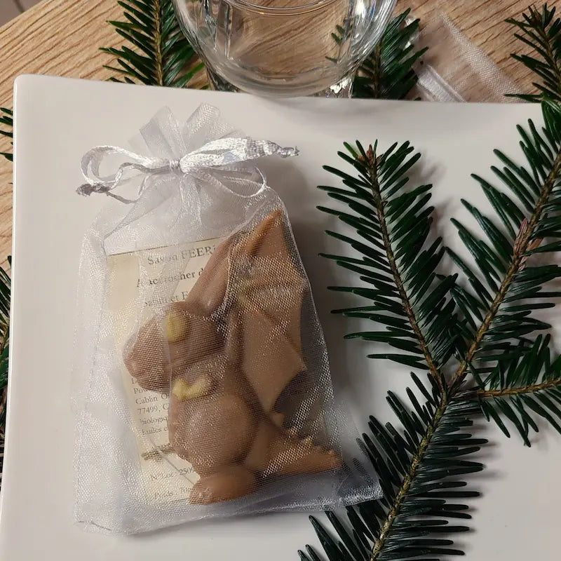 Savon en forme de dragon cadeau d'invité dans une assiette